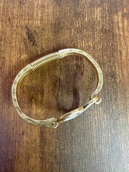 Paco Designs - Mixed Metal Heart Cuff Bracelet -Silver/Gold : Silver