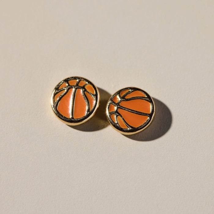 Nickel and Suede - Basketball Studs: Gold