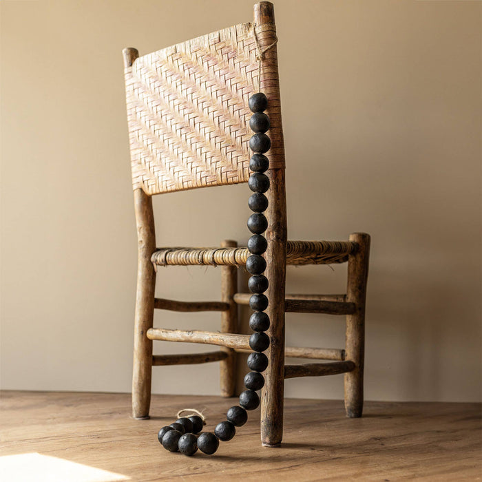 Foreside Home & Garden - Lachlan Bead Garland Black Terracotta & Jute Fall Decor