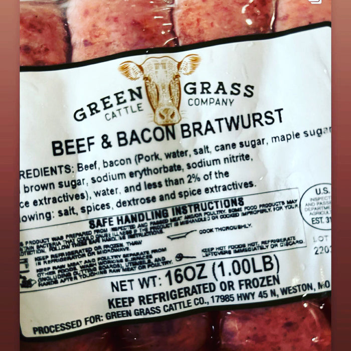 Beef and Bacon Bratwurst