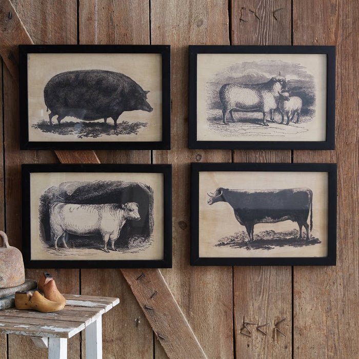 CTW Home Collection - Homestead Framed Canvas - Cow