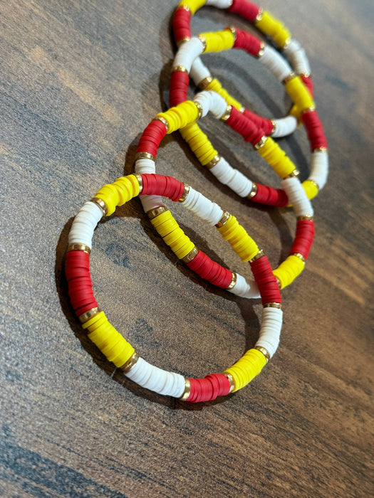 Paco Designs - KC Chiefs Heishi Home Game Bracelet