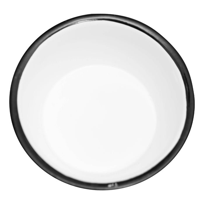Foreside Home & Garden - Beckett White Metal Black Rim Ball Feet Jewelry Trinket Dish
