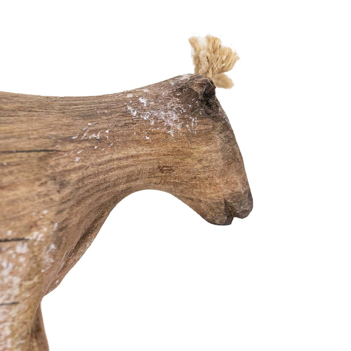 Foreside Home & Garden - Prescott Carved Cow Deco Accent Natural Wood Fall Decor