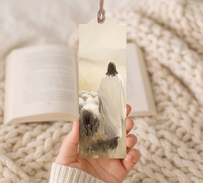 Redeemed Decor - Wood Bookmark Jesus Sheep