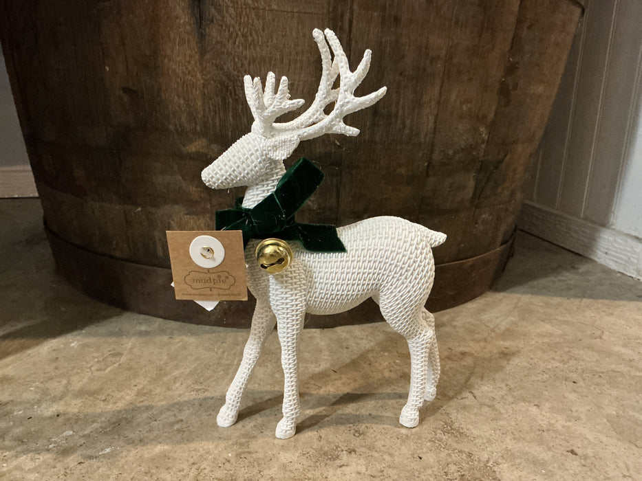 Mudpie Small Resin White Deer