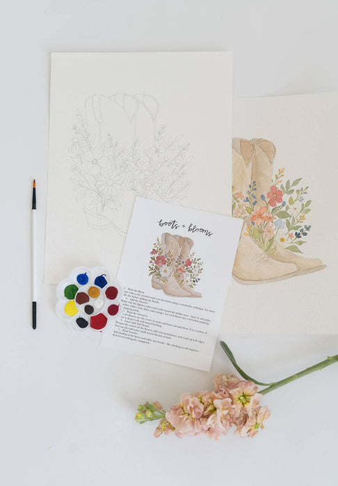 Bailey Rae Studio - Boots & blooms - watercolor kit