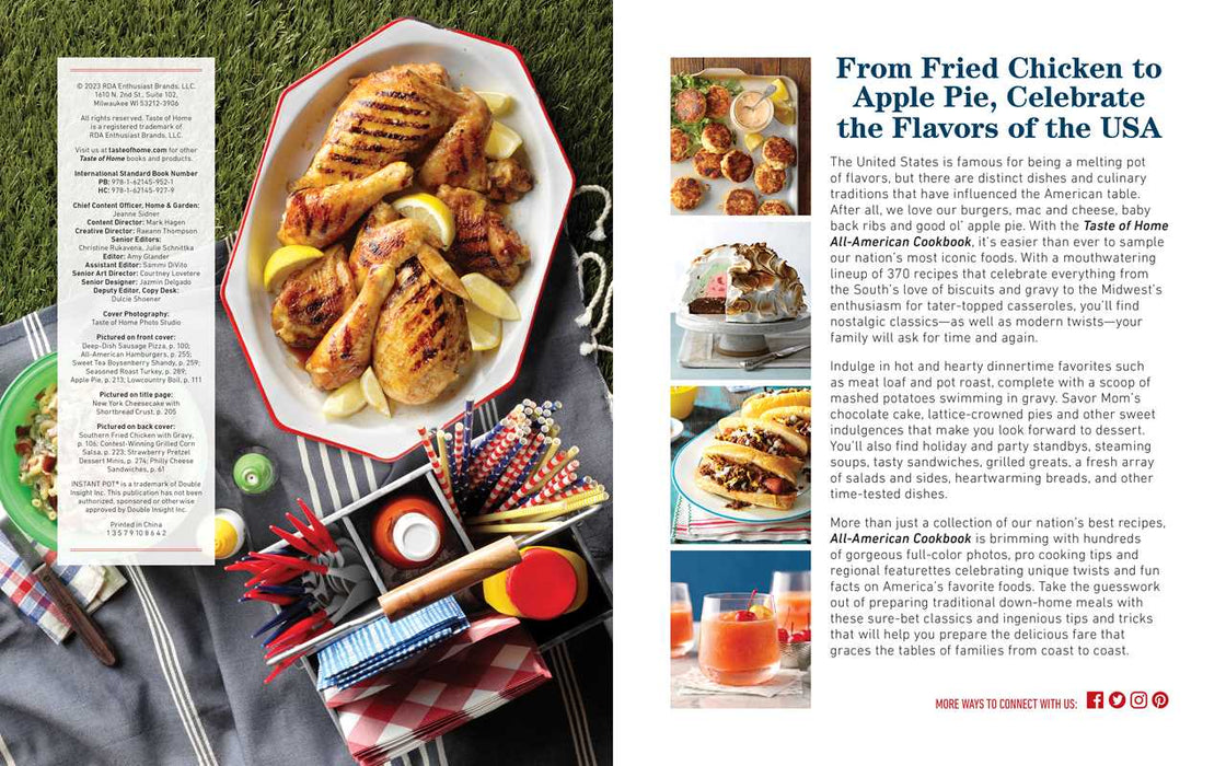 Simon & Schuster - Taste of Home All-American Cookbook by: Hardcover; 320 pages / English