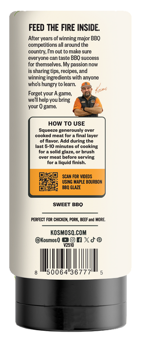 Kosmos Q - 21 OZ Maple Bourbon BBQ Glaze (Case of 6)