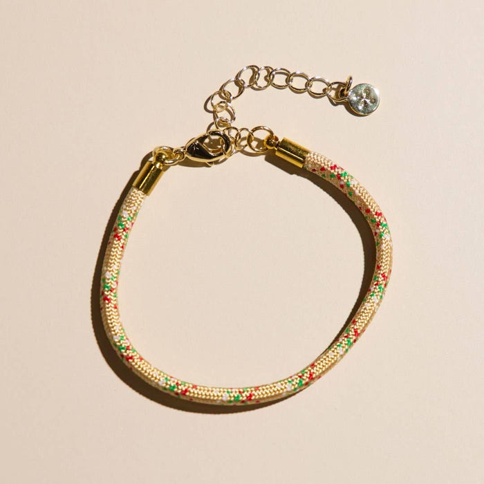 Nickel and Suede - Sugar Cookie Minimalist Waterproof Cord Bracelet: Gold