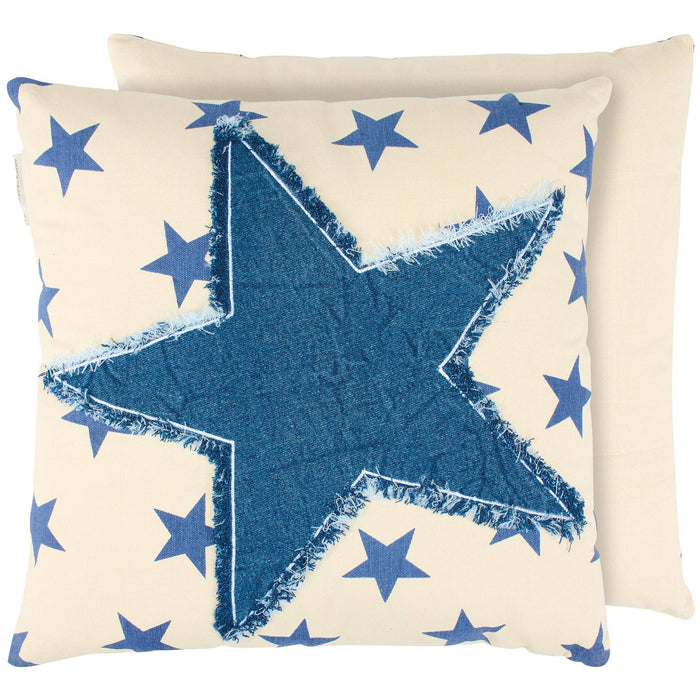 Primitives by Kathy - Denim Star Pillow