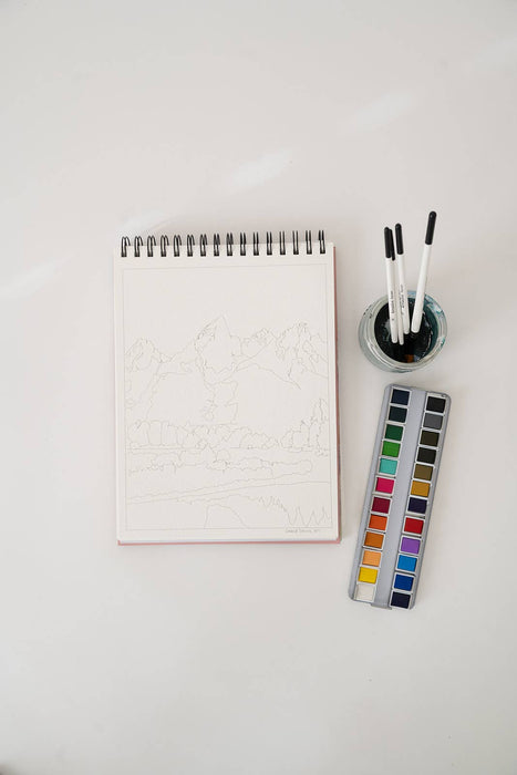 Bailey Rae Studio - National Parks Watercoloring Book-Outlines w/Video Tutorials