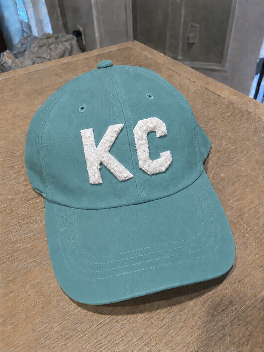 Thread Friday - Kansas City KC Dad Hat – White Chenille: Turquoise