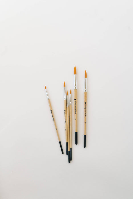 Bailey Rae Studio - Round Tip Watercolor Brush Set -- 6 piece