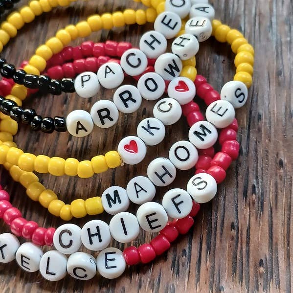 Paco Designs - CHIEFS TEAM SPIRIT Bracelets Red, Black or Yellow: Red