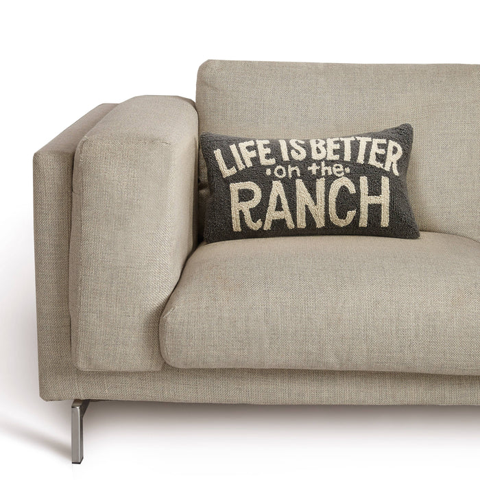 Peking Handicraft - Life Is Better On The Ranch Hook Pillow