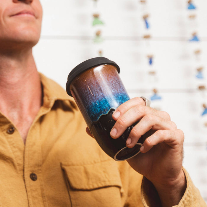 Nova Ceramics Travel Mugs - Monsoon Ceramic Travel Mug – 16oz with Lid & Sleeve