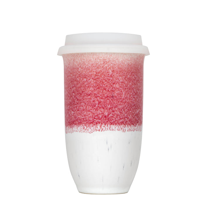 Nova Ceramics Travel Mugs - Coral Pink 16oz Ceramic Mug – (Includes Lid & Band)