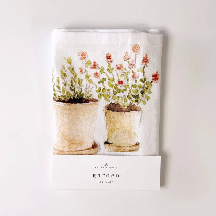 emily lex studio - Garden cotton flour sack tea towel