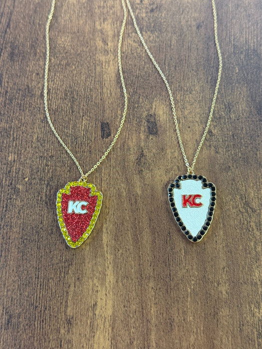 Paco Designs - KC Arrowhead Pendant Necklace: White