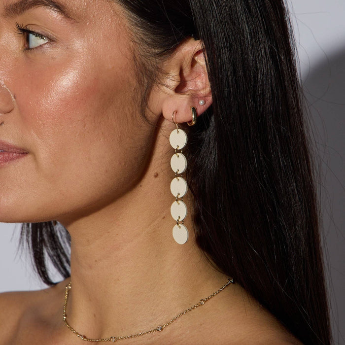 Nickel and Suede - Gold Waterproof Square Huggie Earrings: Gold