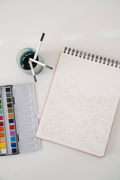 Bailey Rae Studio - National Parks Watercoloring Book-Outlines w/Video Tutorials