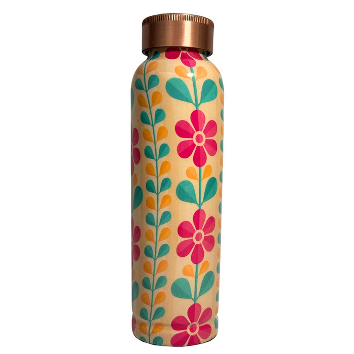 Perilla Home -  Pure Copper Water Bottle 34 Oz Printed 3