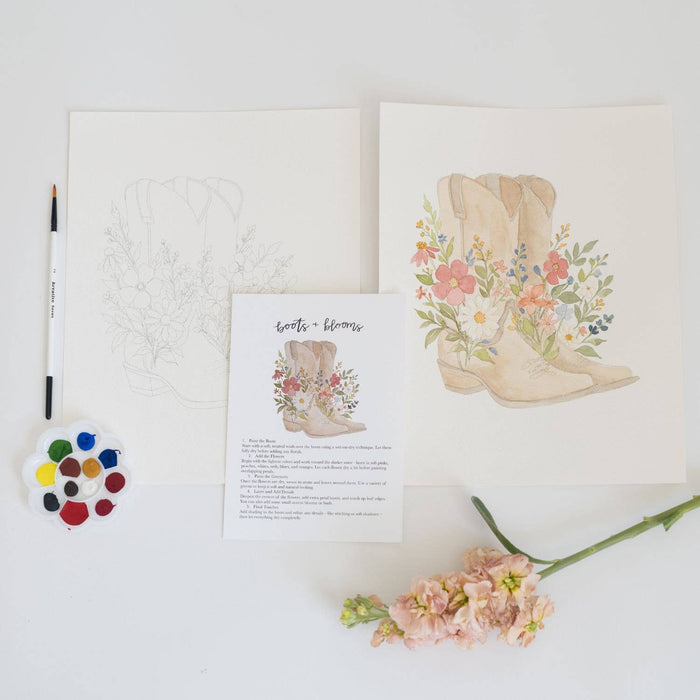 Bailey Rae Studio - Boots & blooms - watercolor kit