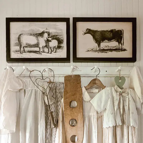 CTW Home Collection - Homestead Framed Canvas - Bull