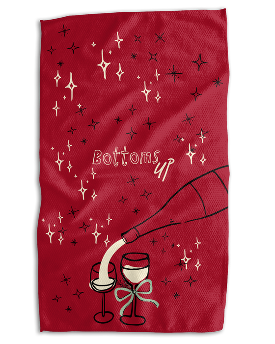 Absorb-Lumen - Sip the New Year 18x30 Work-harder Double-Sided Towel