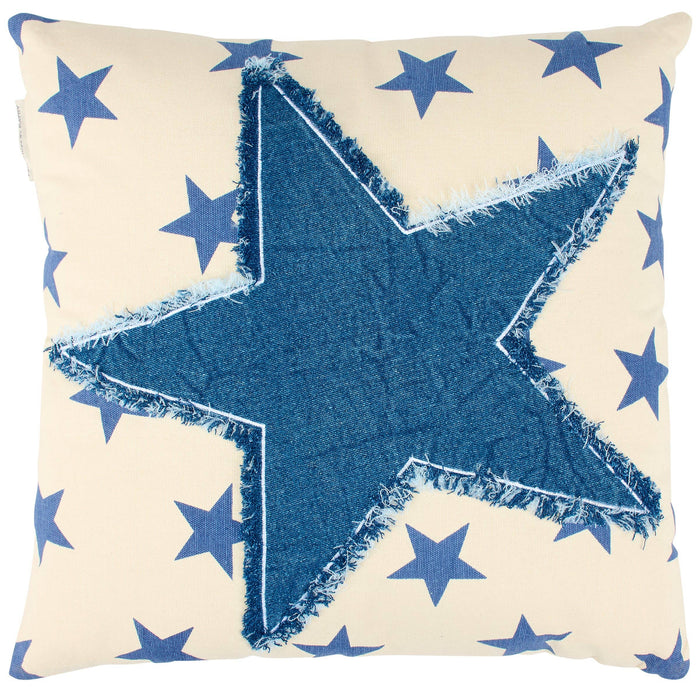 Primitives by Kathy - Denim Star Pillow