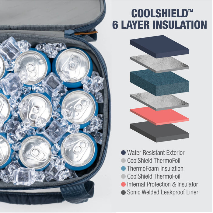 CleverMade - Pacifica Collapsible Cooler: Charcoal/Cognac / 30 Can