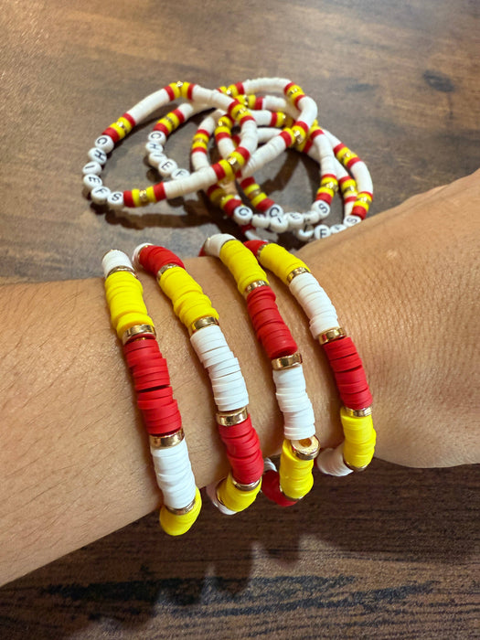 Paco Designs - KC Chiefs Heishi Home Game Bracelet