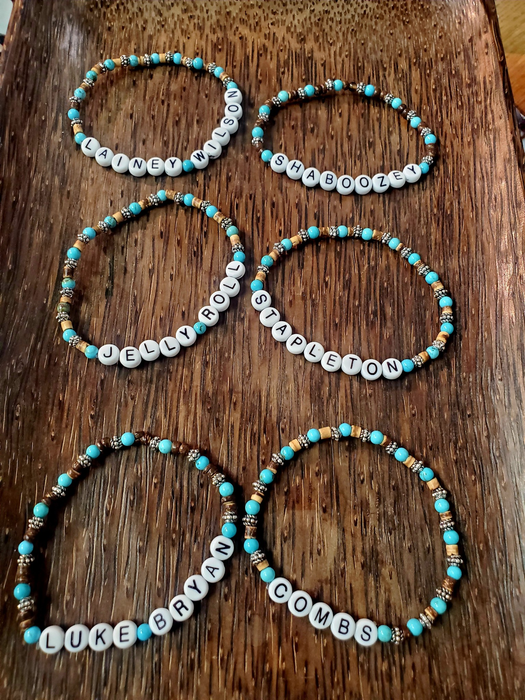 Paco Designs - Country Favorites Boho Beaded Stretch Bracelet : Lainey Wilson