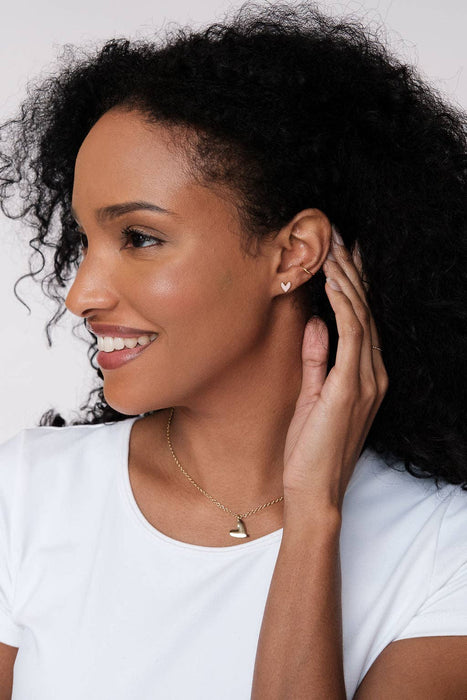 Nickel and Suede - Pink Sweetheart Studs: One Size