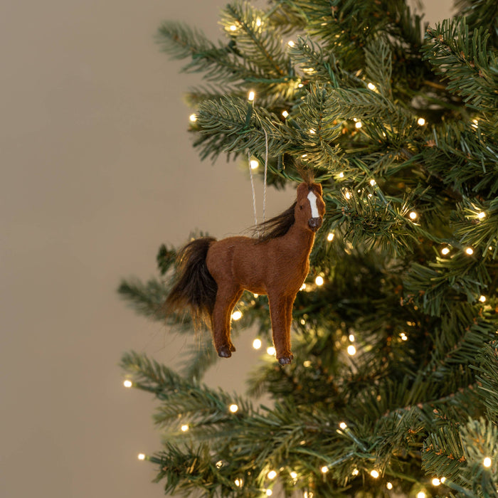 Ragon House - 5.25" BROWN HORSE ORNAMENT
