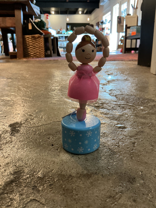 Mudpie Collapsing Pink Ballerina Toy
