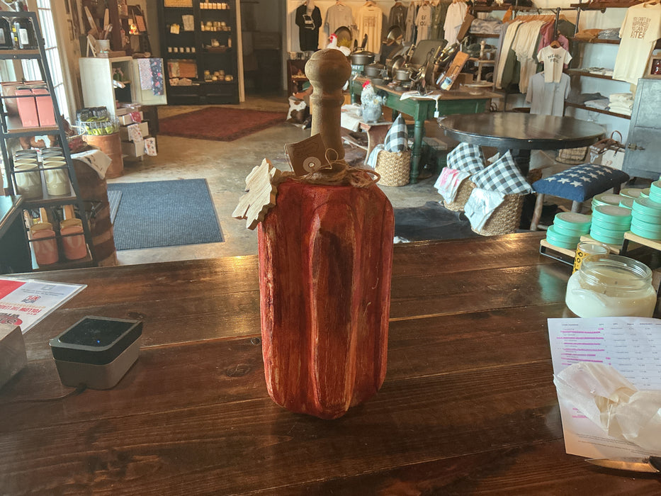 Mudpie LG Wood Baluster Pumpkin