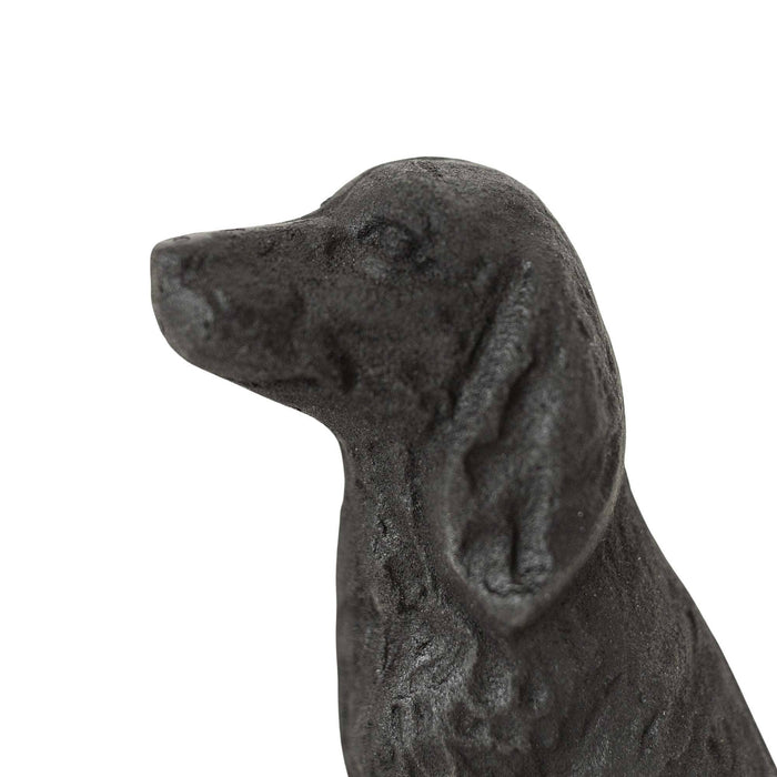 Foreside Home & Garden - Sitting Dog Decorative Accent Black Cast Iron
