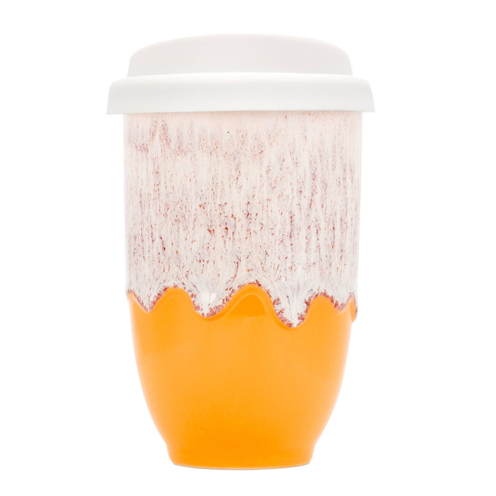 Nova Ceramics Travel Mugs - Grapefruit 12oz Ceramic Travel Mug – Reusable & Stylish