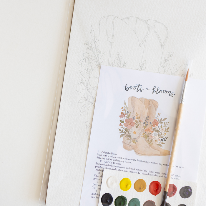 Bailey Rae Studio - Boots & blooms - watercolor kit