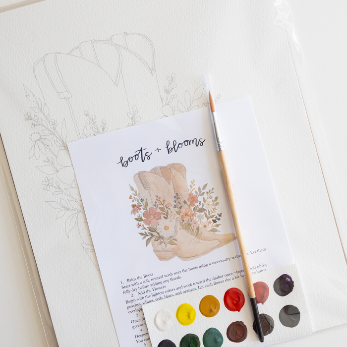 Bailey Rae Studio - Boots & blooms - watercolor kit