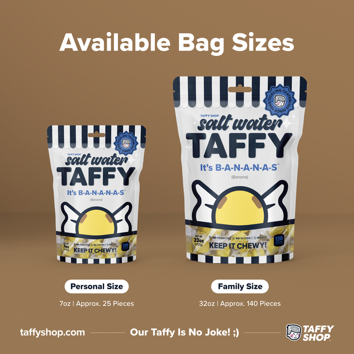 Taffy Shop - It's B-A-N-A-N-A-S™ Taffy (Banana): Personal (7oz)