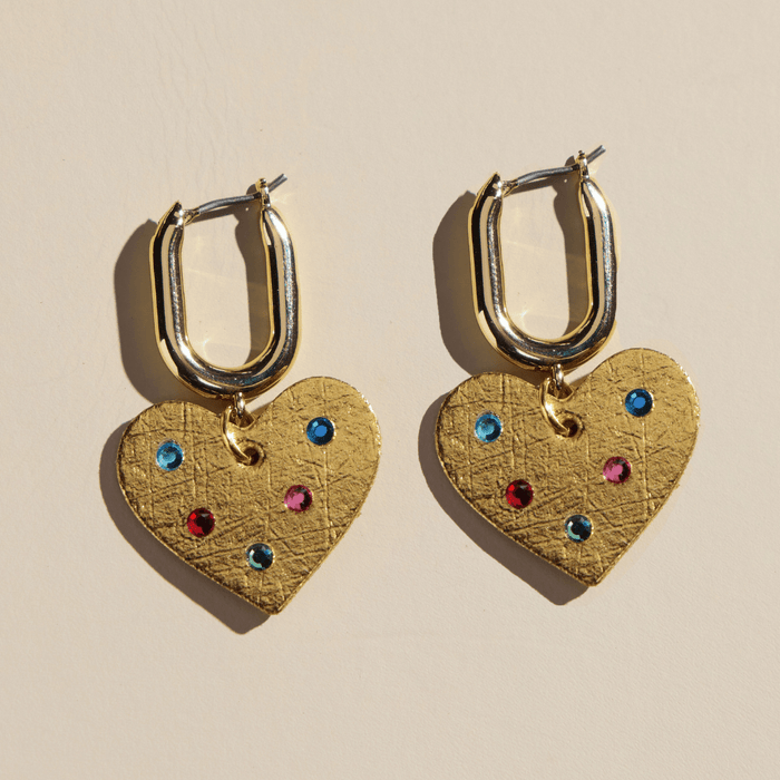 Nickel and Suede - Vintage Gold Jeweled Quinn