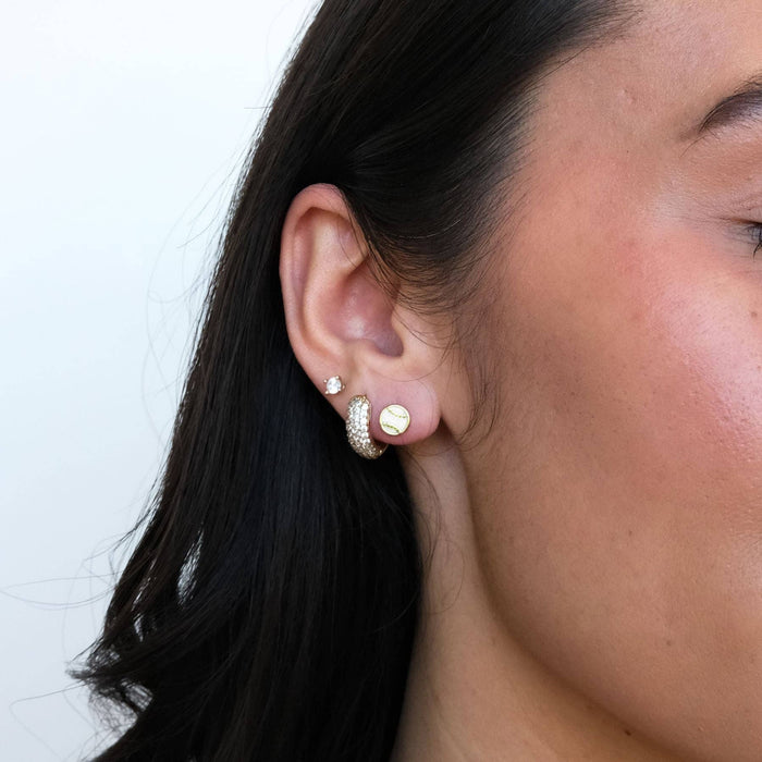 Nickel and Suede - Baseball Studs: Gold