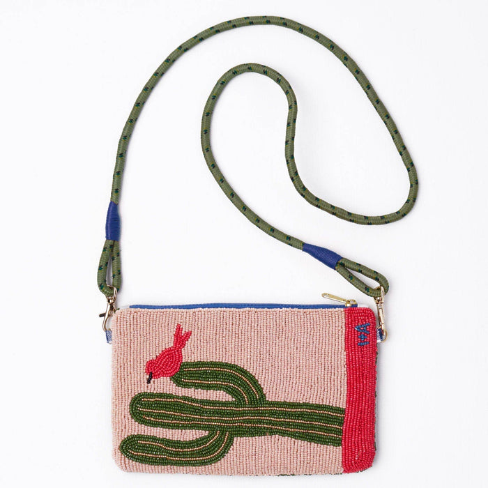 INK + ALLOY - Leila Red Boots Seed Bead Clutch With Strap Wholesale