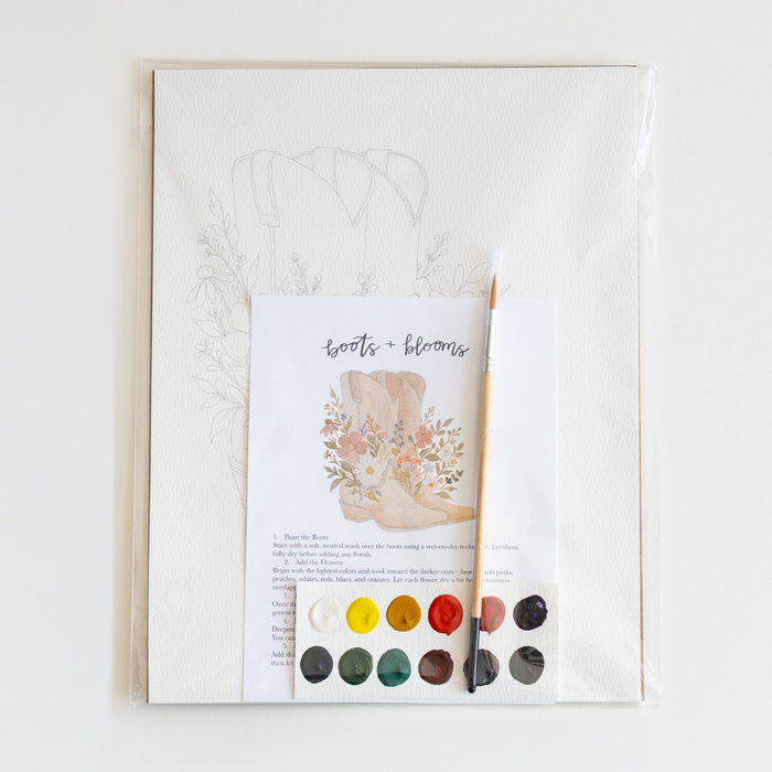 Bailey Rae Studio - Boots & blooms - watercolor kit