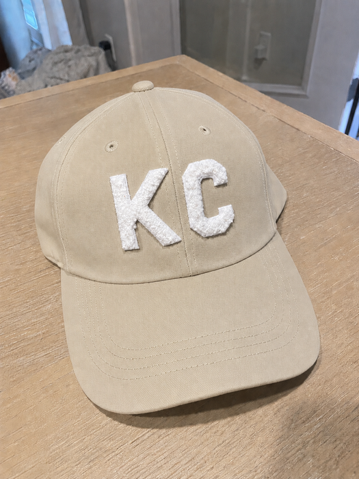 Thread Friday - Kansas City KC Dad Hat – White Chenille: Turquoise
