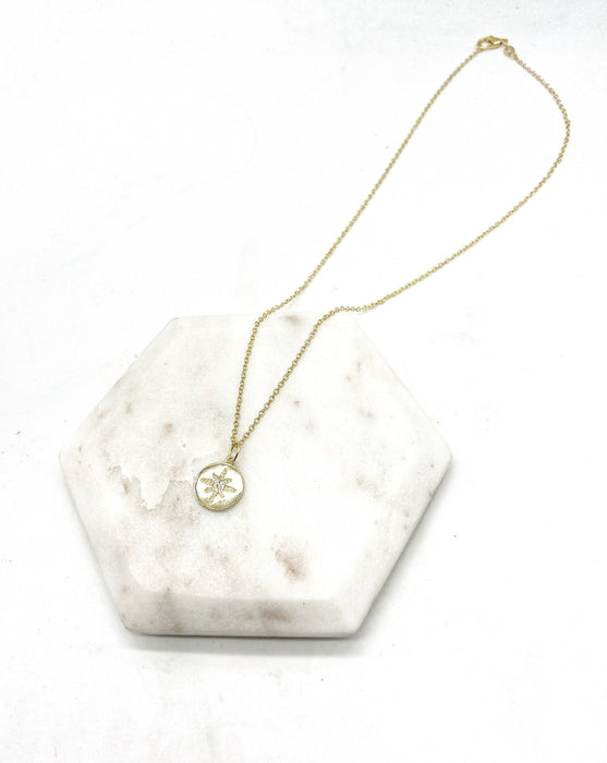 Baubles by B - Gold Star Disc Celestial Medallion Charm Necklace Layering