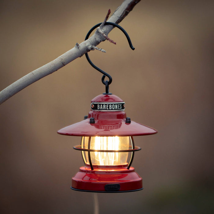 Barebones - Edison Mini Light - Great Holiday Ornament!: Red